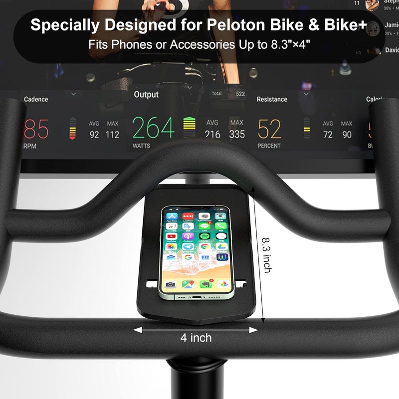 COOLWUFAN Phone Holder for Peloton Bike & Bike+ Accessories, Handlebar Stable Anti-Slippery Phone Mount, Fit for Most Phones - Image 4